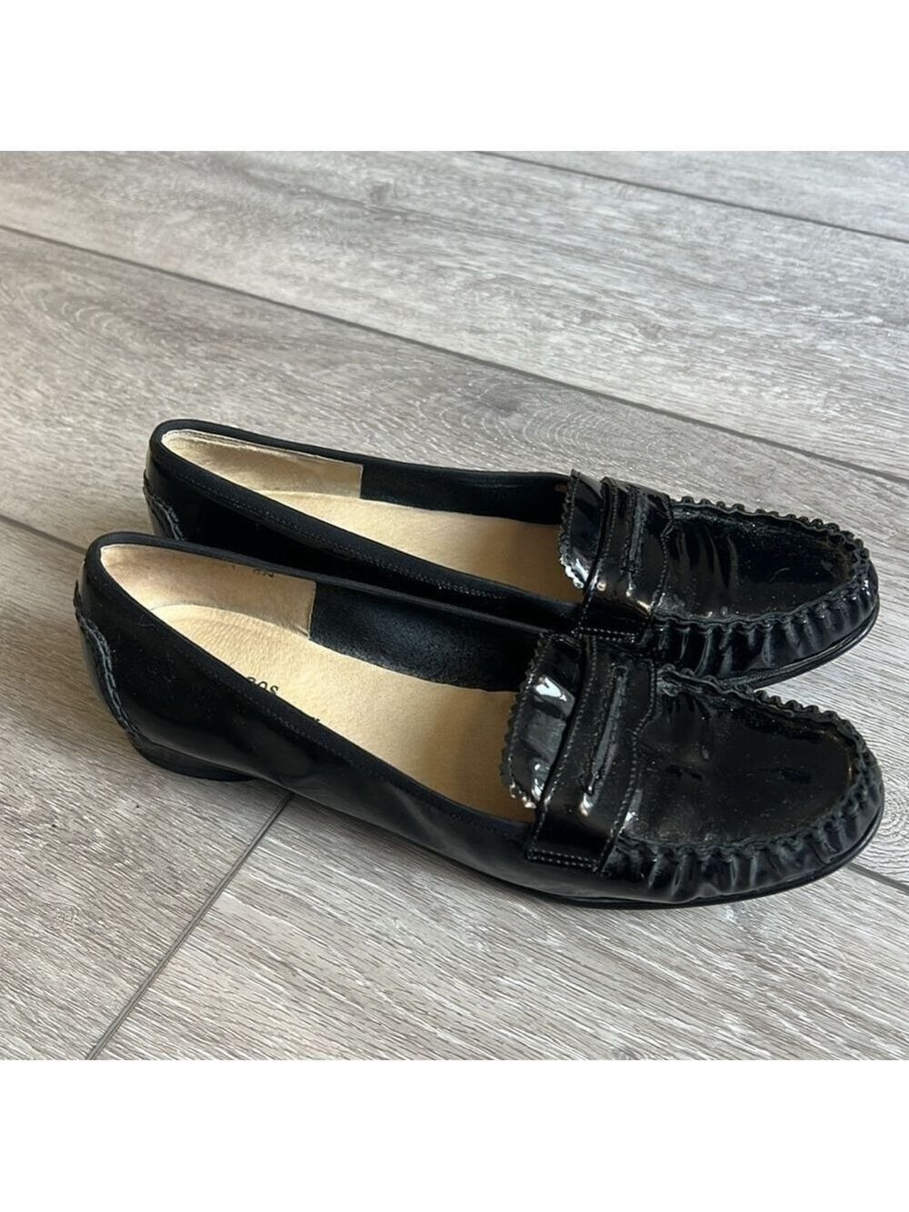 Ros Hommeeson black patent leather penny style classic slip on loafers size 6 - Picture 4 of 10